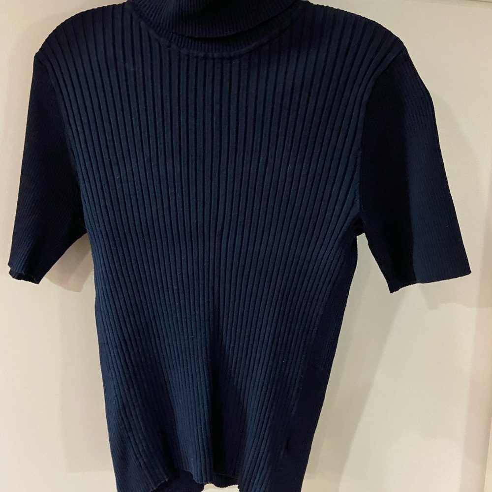 Smart Short Sleeve  Poor-Boy Turtleneck Top